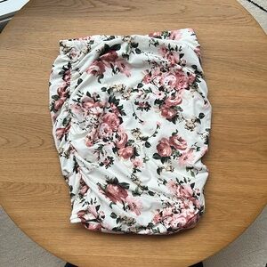 NWT Pink White Floral Mini Skirt